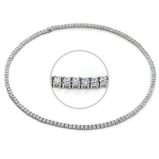 Sterlingsilber & CZ Kristall 43cm Tennis Collette Halskette