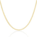 Panzerketten-Armbänder und -Halsketten aus 9 Karat Gold, 3 mm, 15 bis 75 cm