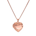 9 Karat Roségold Blumenherz-Medaillon an Kette 16 - 20 Zoll