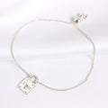 Personalisiertes Armband aus Sterlingsilber mit Initialen und Vorhängeschloss