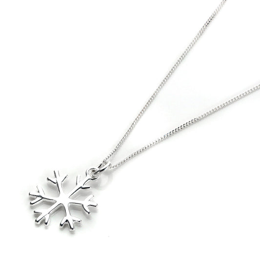 Halskette aus Sterlingsilber mit Winter-Schneeflocke