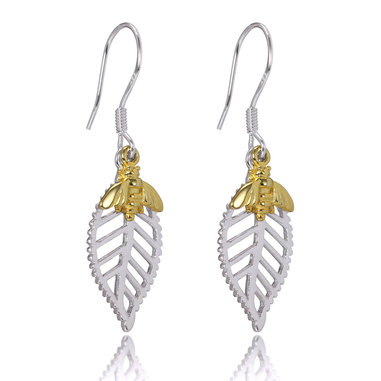 Abella Bienenohrringe aus Sterlingsilber & Plattiertes Gold