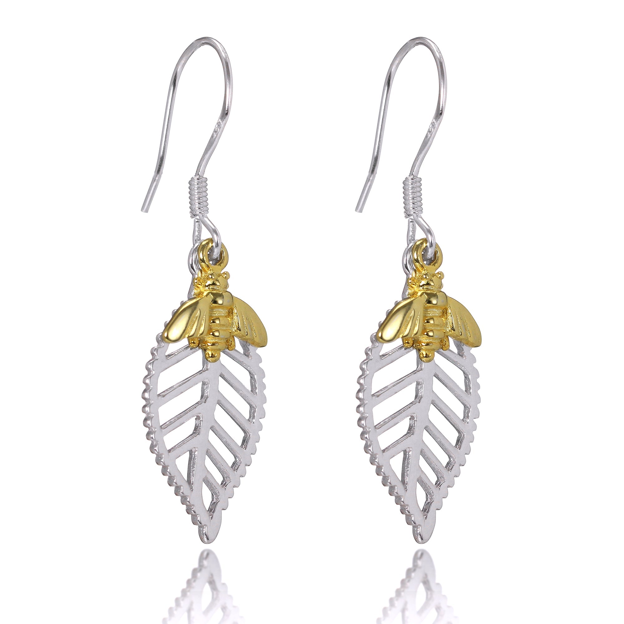 Abella Bienenohrringe aus Sterlingsilber & Plattiertes Gold