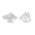 Sterlingsilber Pferdekopf Ohrstecker