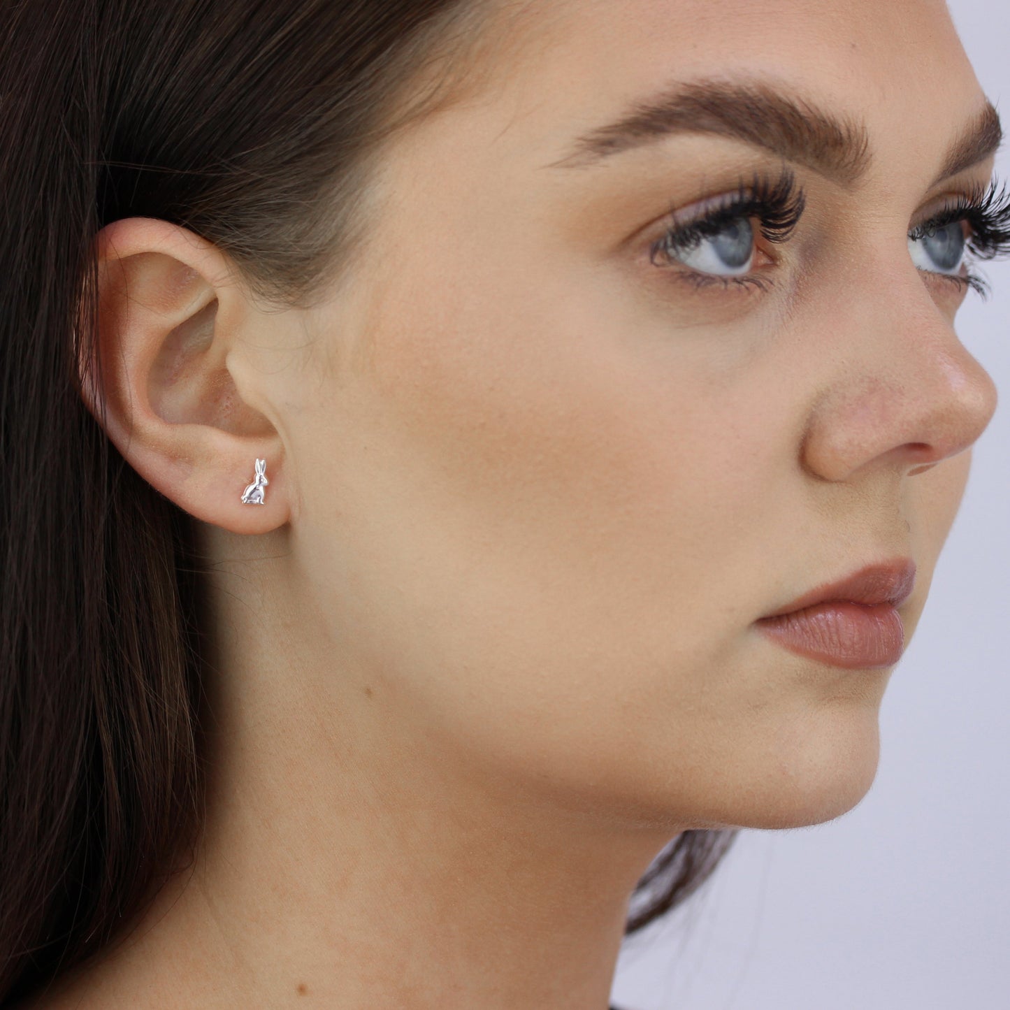 Sterlingsilber Sitzendes Häschen Ohrstecker