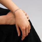 Sterlingsilber 3 mm Schlangen Armband - 18 cm