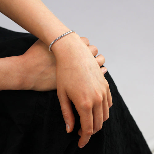 Sterlingsilber 3 mm Schlangen Armband - 18 cm