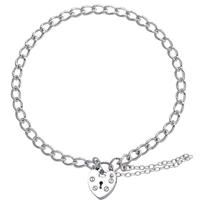 Sterlingsilber Herz Verschluss Anhänger Armband