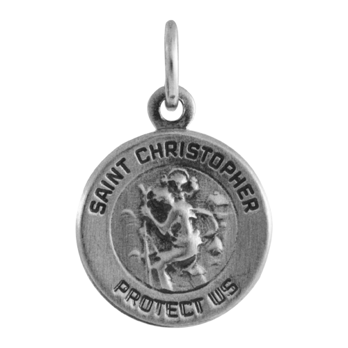 Sterlingsilber Sankt Christophorus Medaille Anhänger