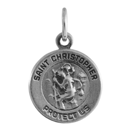 Sterlingsilber Sankt Christophorus Medaille Anhänger