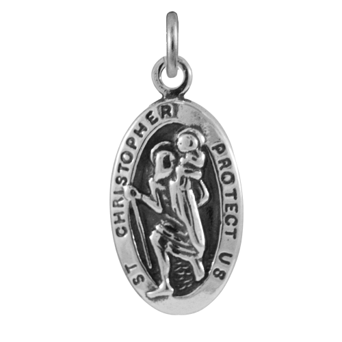 Sterlingsilber St. Christophorus Anhänger