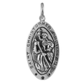 Sterlingsilber St. Christophorus Medaille Anhänger