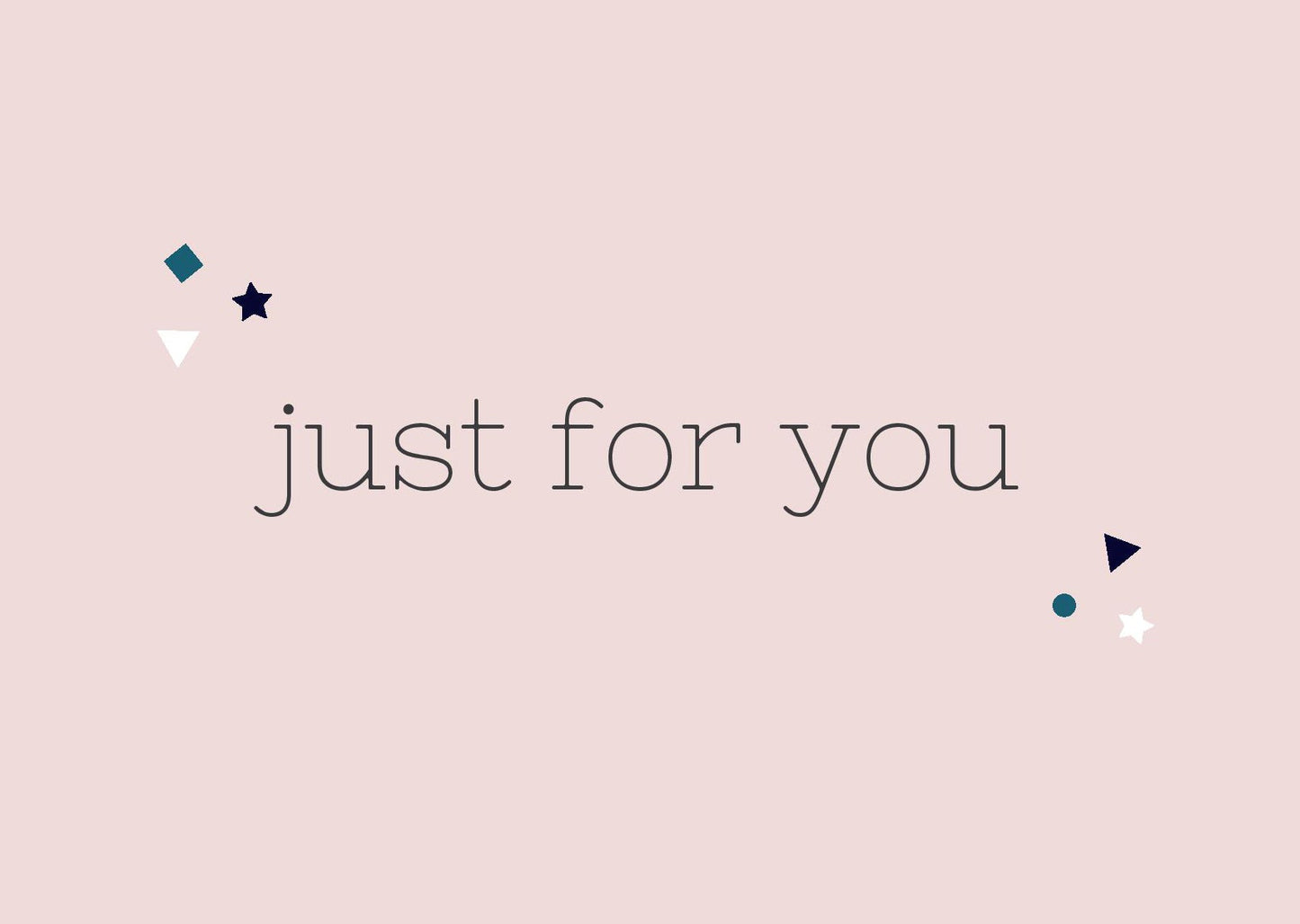 “Just for You“ (Nur Für Dich) Geschenkkarte