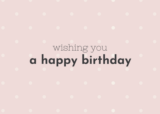  “Happy Birthday“ (Alles Gute zum Geburtstag) Geschenkkarte