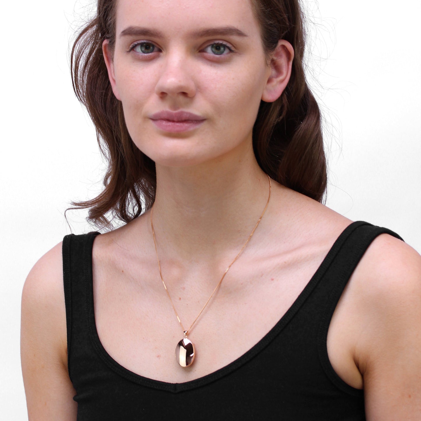 9 Karat Roségold Ovalmedaillon