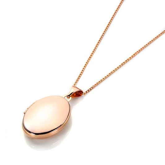 9ct Rose Gold Oval Locket