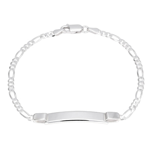 Sterlingsilber Figaro Namensschild Armband