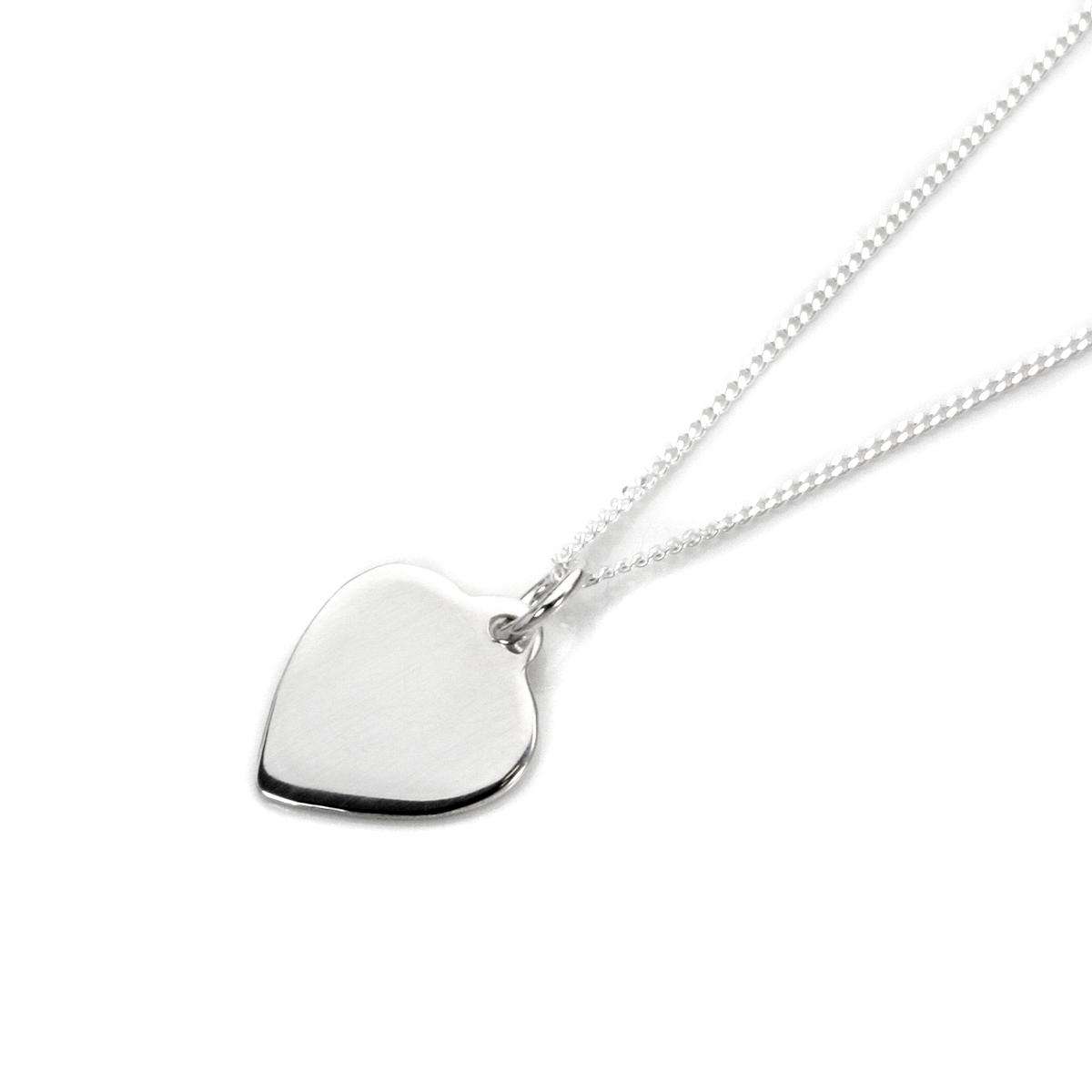 Personalisierte Halskette aus Sterlingsilber mit Herz, 16–22 Zoll