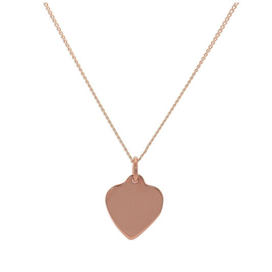 9ct Rose Gold Personalised Heart Necklace - 16 - 20 Inches