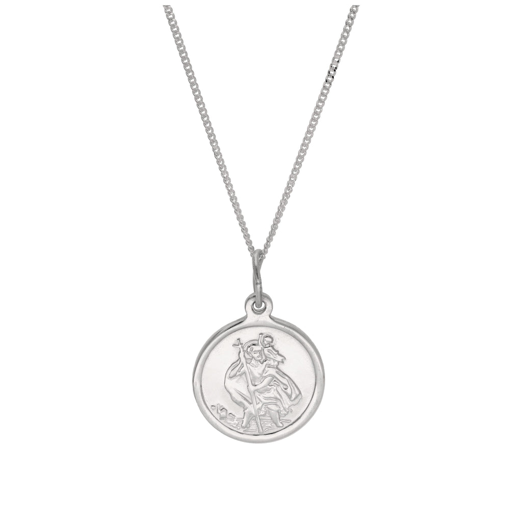 Personalisierte Sterlingsilber St. Christopher Halskette