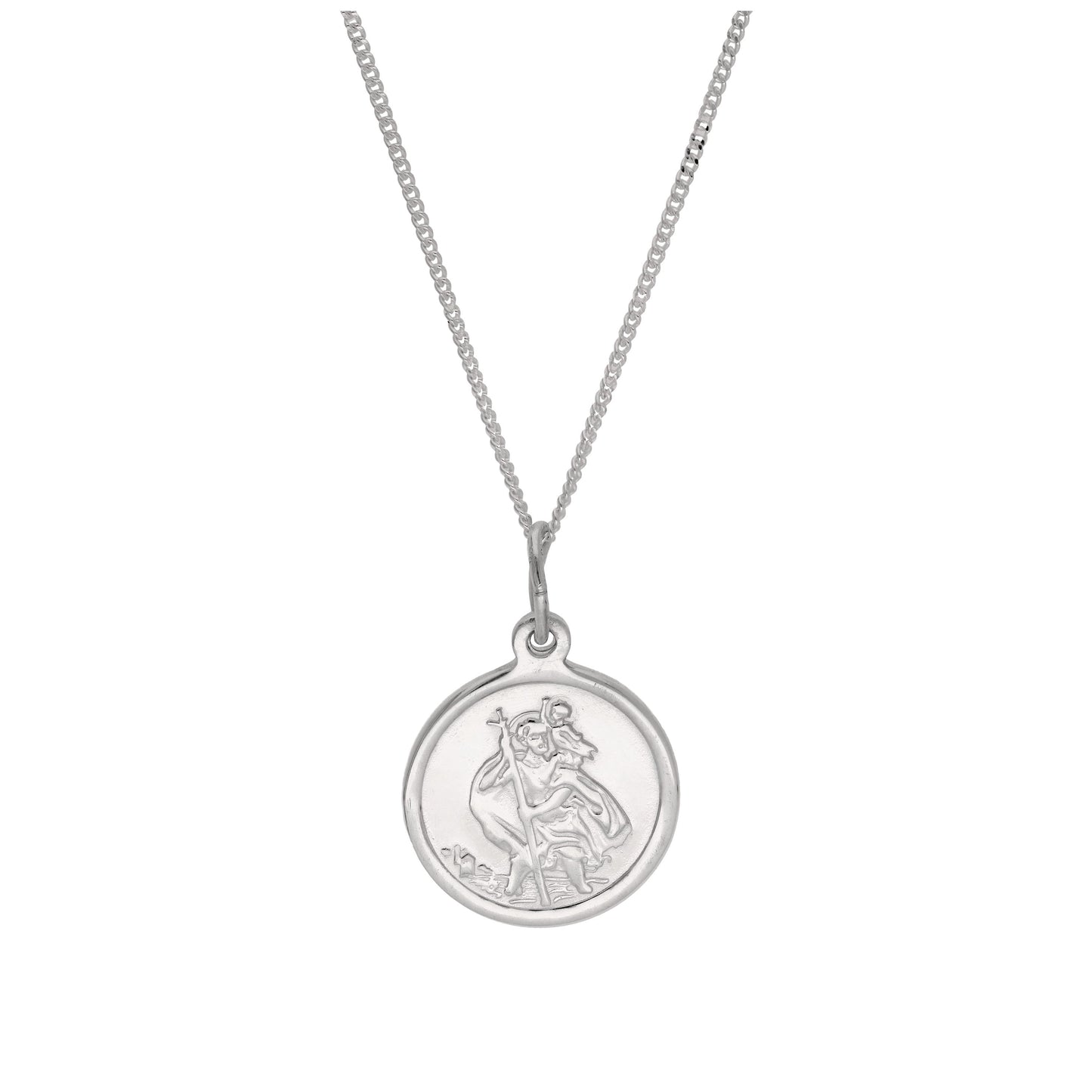 Personalisierte Sterling Silber St. Christopher Halskette
