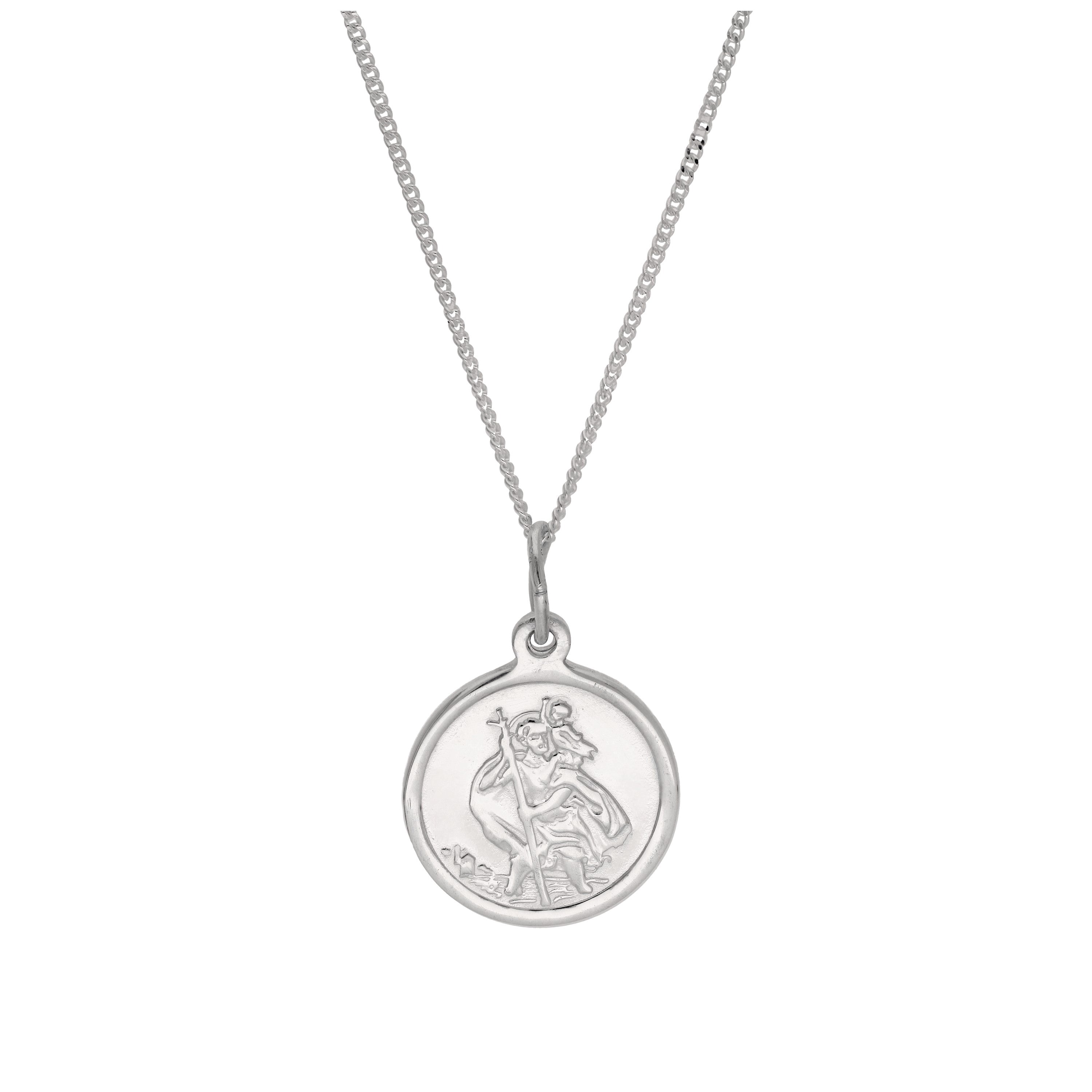 Personalisierte Sterlingsilber St. Christopher Halskette