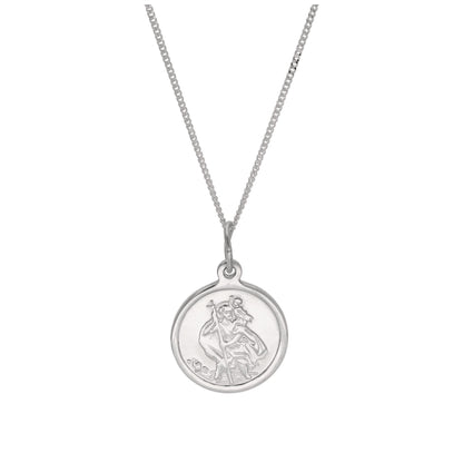 Personalisierte Sterling Silber St. Christopher Halskette