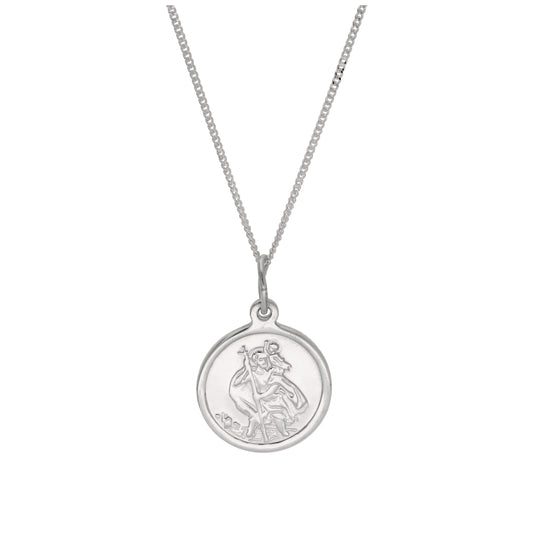 Personalisierte Sterling Silber St. Christopher Halskette