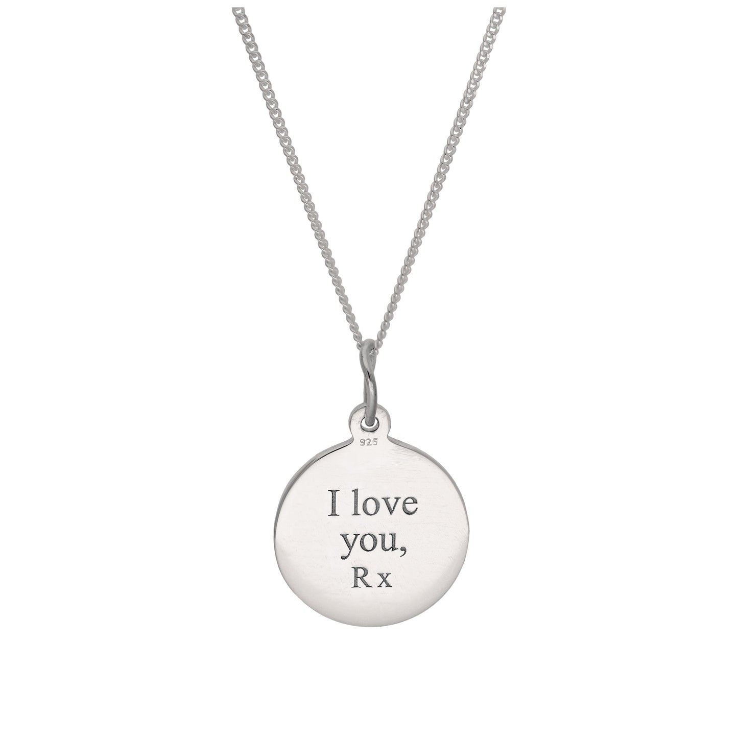 Personalisierte Sterling Silber St. Christopher Halskette