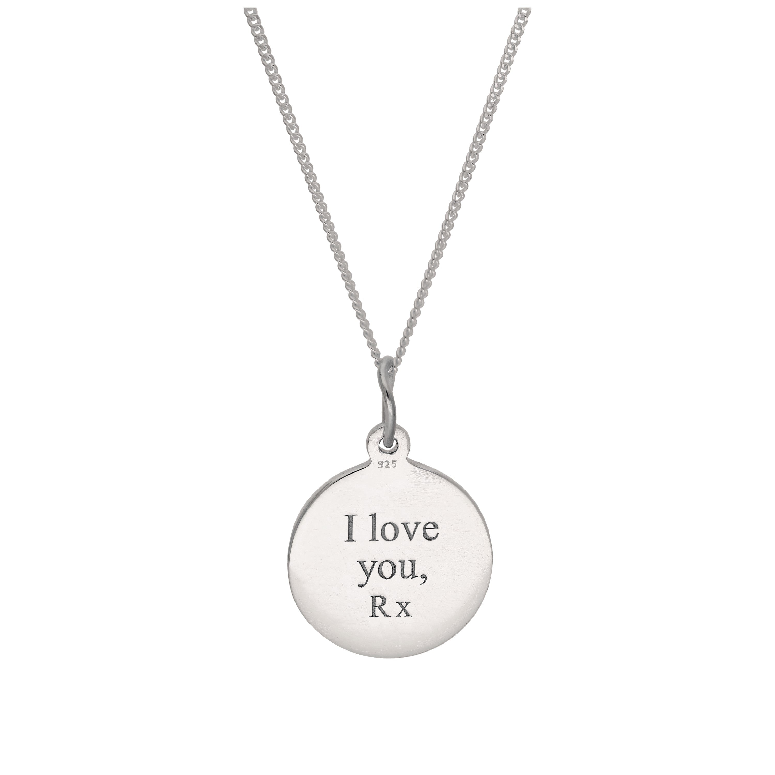 Personalisierte Sterlingsilber St. Christopher Halskette
