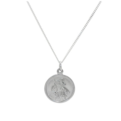 Personalisierte Sterling Silber St. Christopher Halskette