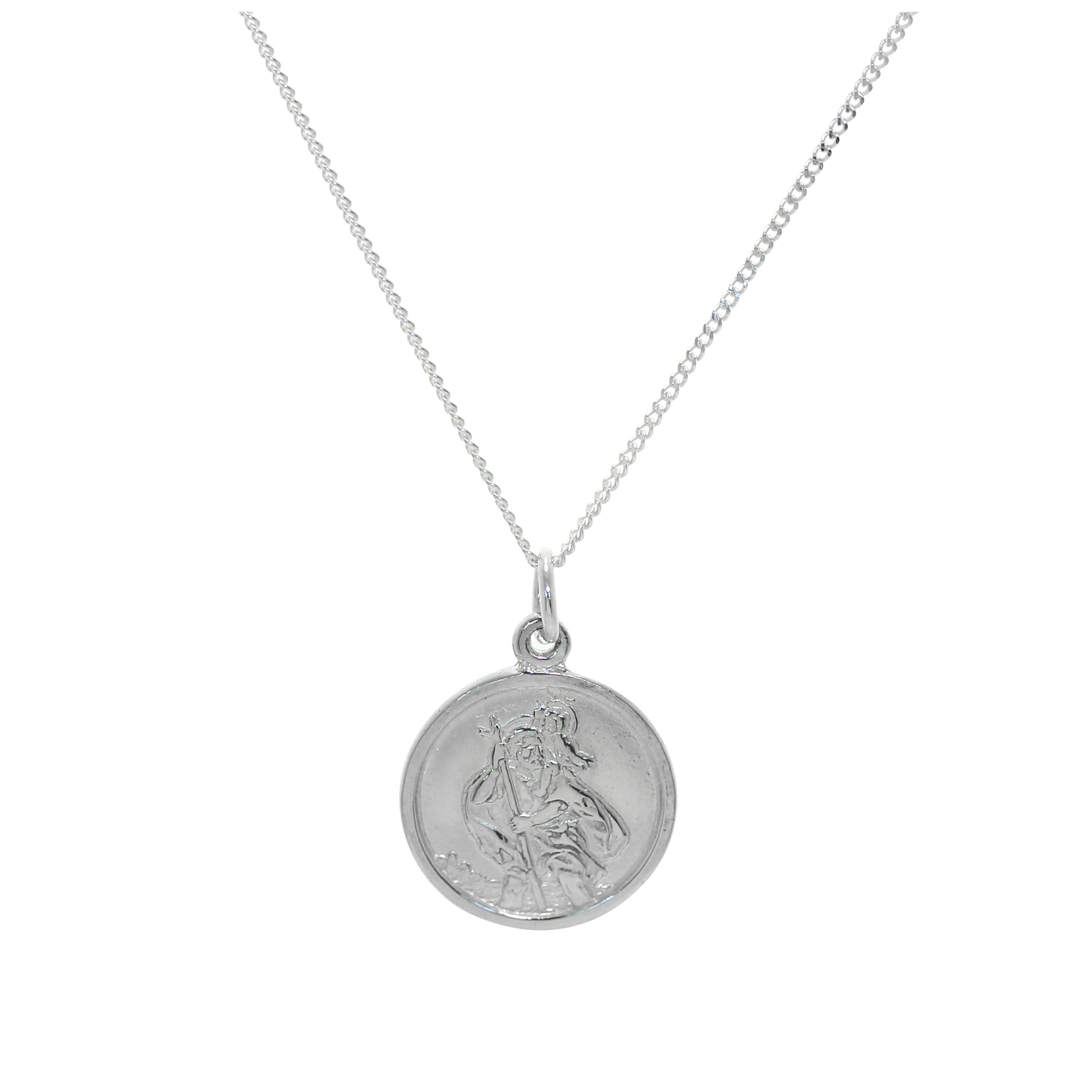 Personalisierte Sterlingsilber St. Christopher Halskette