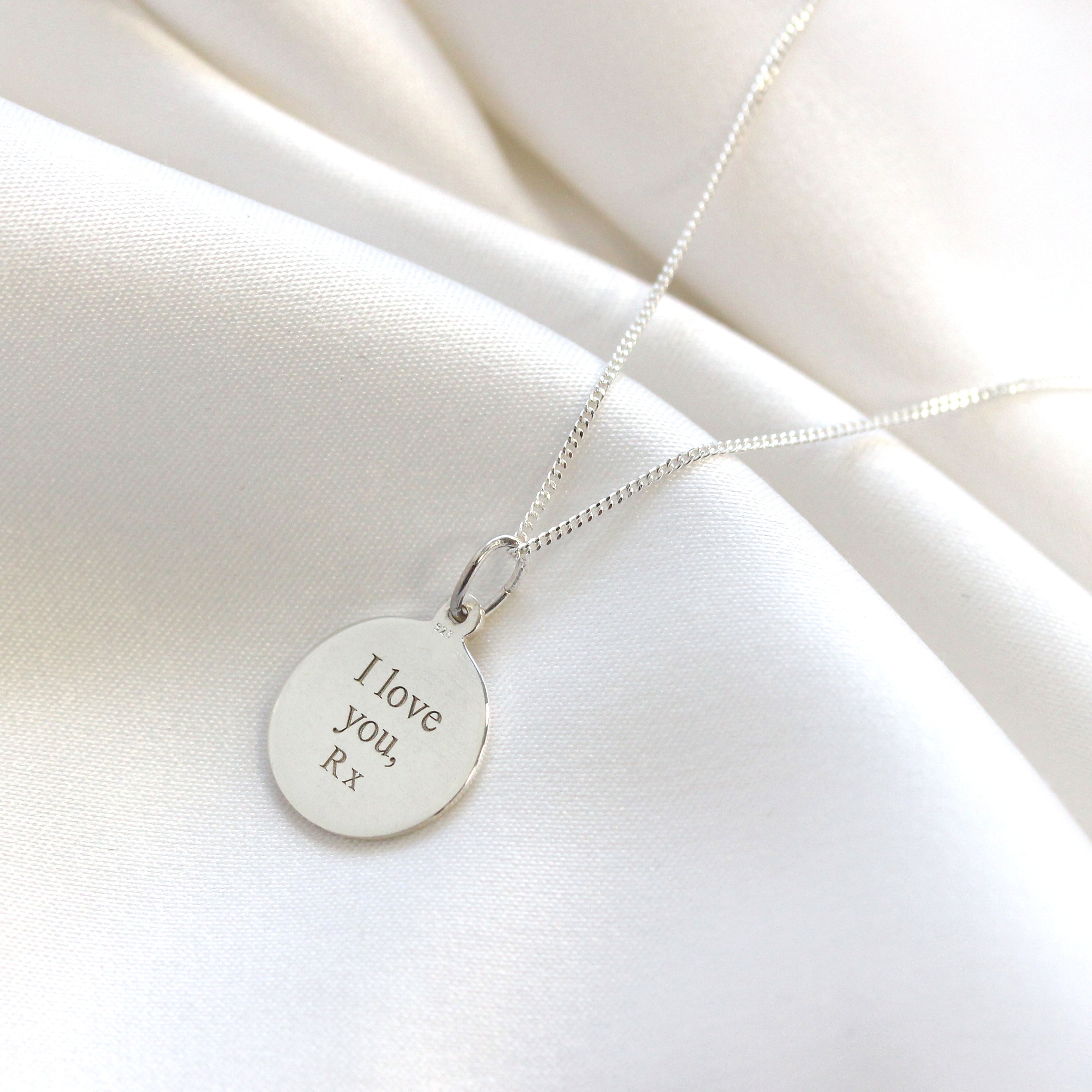 Personalisierte Sterlingsilber St. Christopher Halskette