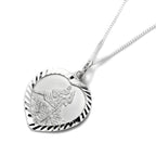 Personalisiert Sterlingsilber St. Christophorus Herz Halskette - 40,5 - 56 cm
