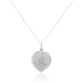 Personalisiert Sterlingsilber St. Christophorus Herz Halskette - 40,5 - 56 cm