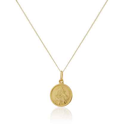 Personalisiert St. Christophorus Halskette aus 9 Karat Gold