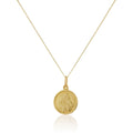 Personalisierte Halskette aus 9 Karat Gold mit St. Christopher