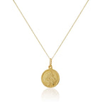 Personalisierte Halskette aus 9 Karat Gold mit St. Christopher
