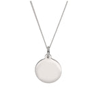 Gravierbarer runder Anhänger aus Sterlingsilber, 35 - 80 cm