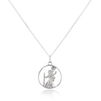 Sterlingsilber Offen St. Christophorus Anhänger - 40,5 - 56 cm