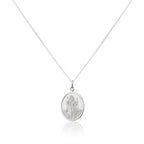 Sterlingsilber Oval St. Christophorus Anhänger - 40,5 - 61 cm