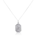 Kleiner Anhänger aus Sterlingsilber mit Heiligen-Christophorus-Plakette – 16–22 Zoll