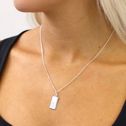 Sterlingsilber Modern St. Christophorus Anhänger - 40,5 - 56cm