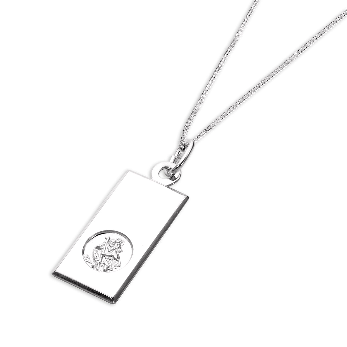 Sterlingsilber Modern St. Christophorus Anhänger - 40,5 - 56 cm