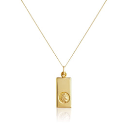 Moderner Anhänger mit Heiligen Christophorus aus 9 Karat Gold – 40–45 cm
