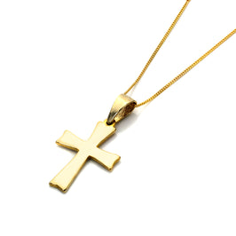 Halskette mit Kreuz aus 9 Karat Gold – 16–18 Zoll