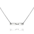 Personalisierte Halskette aus Sterlingsilber mit Barrenanhänger