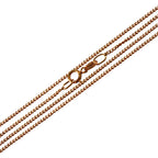 9 Karat Roségold-Panzerkette mit Diamantschliff
