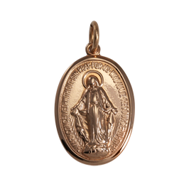 9 Karat Roségold Medaille der Unbefleckten Empfängnis