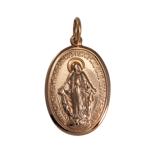 9 Karat Roségold Medaille der Unbefleckten Empfängnis